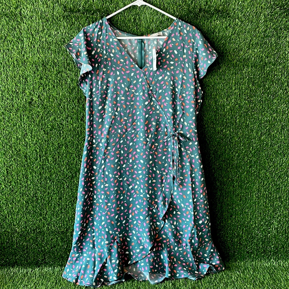 LOFT Spring Teal Dress NWT
